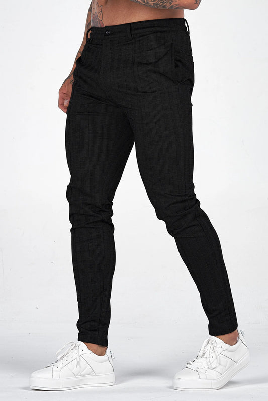 THE CHEVRON TROUSERS - BLACK