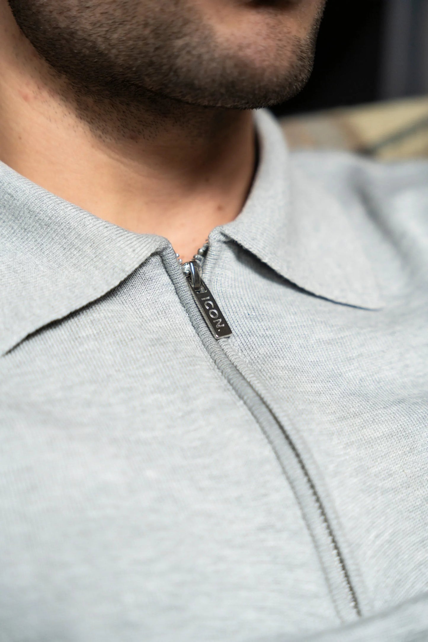 THE VIDA - LONGSLEEVE POLO - GRIJS