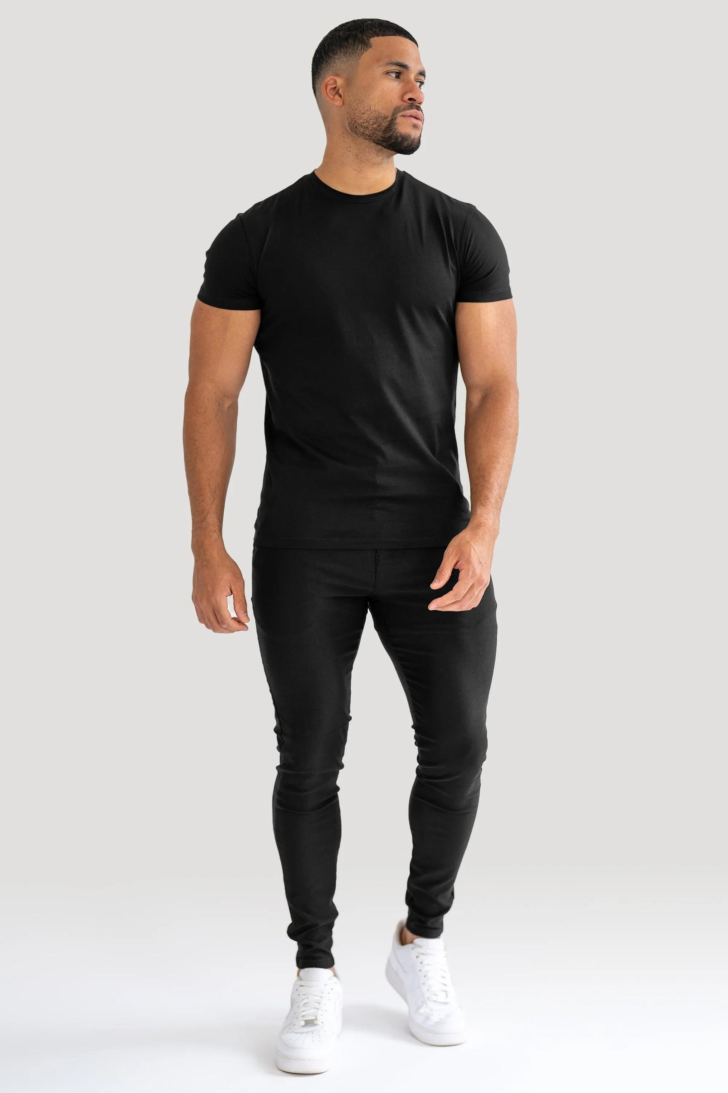 THE MERCERISED T-SHIRT - ZWART