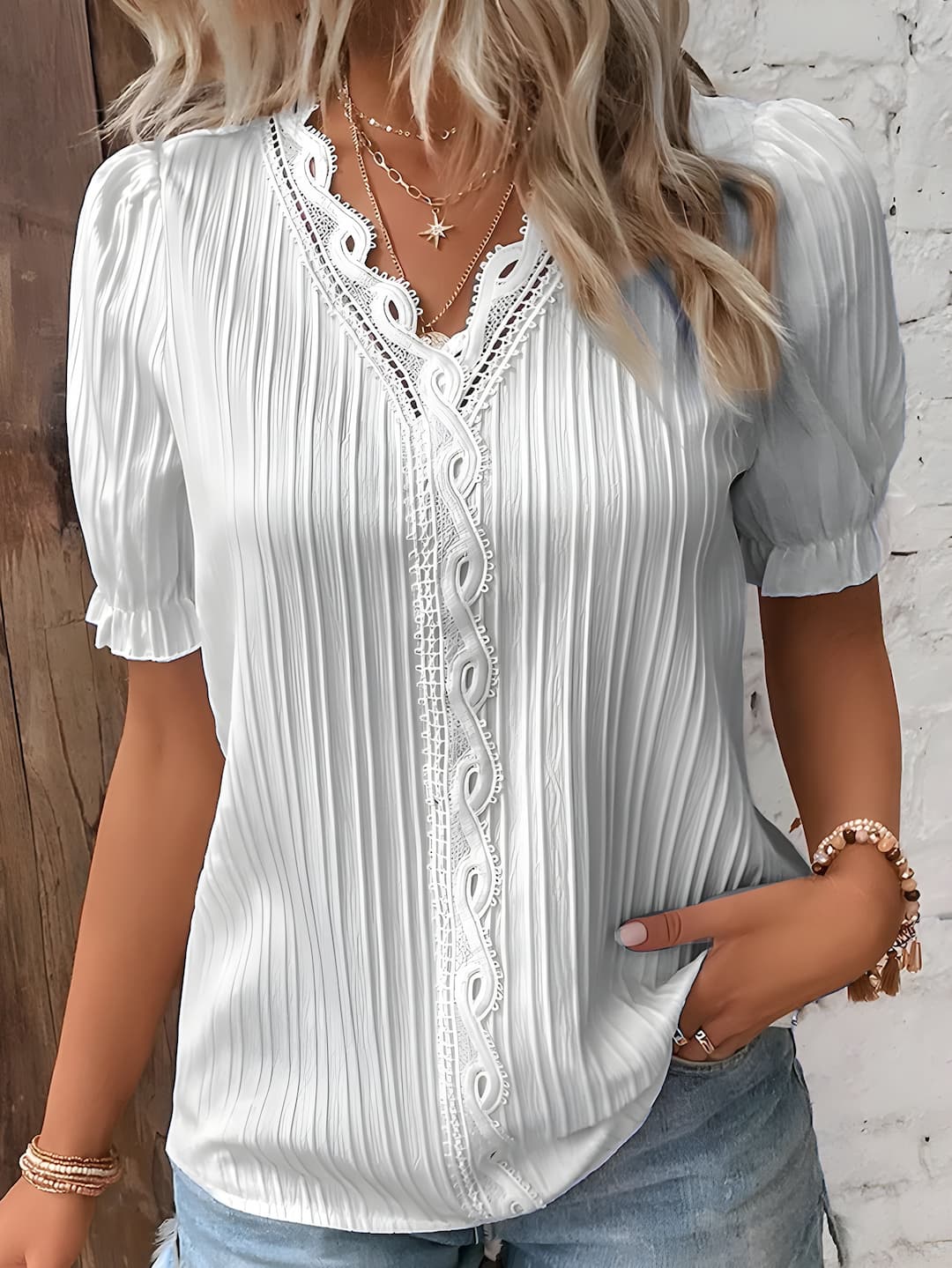 Belle-Amor | ELEGANTE TOP MET V-HALS