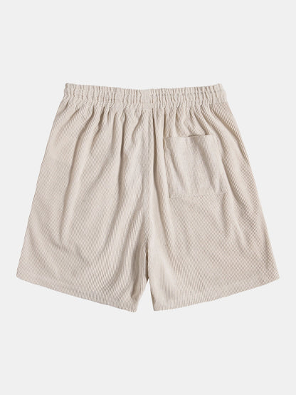 Short-Sleeved Corduroy Button Up Shirt & Shorts