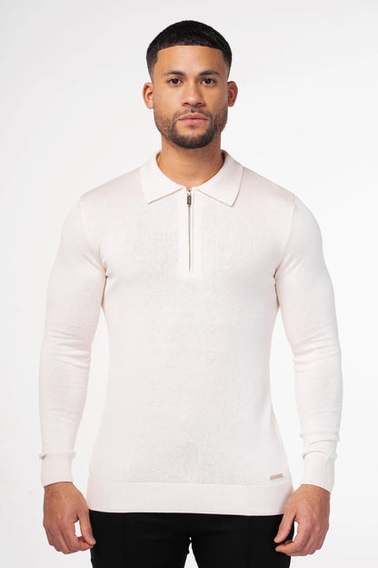 THE VIDA - LONGSLEEVE POLO - BEIGE