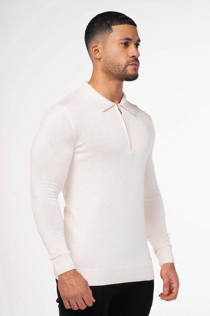 THE VIDA - LONGSLEEVE POLO - BEIGE