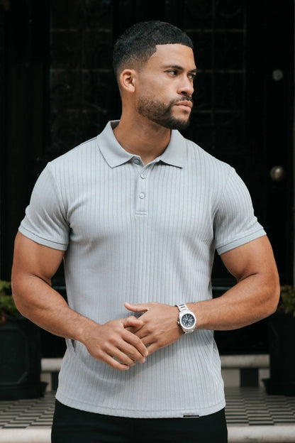 THE RIBBED SHORTSLEEVE POLO