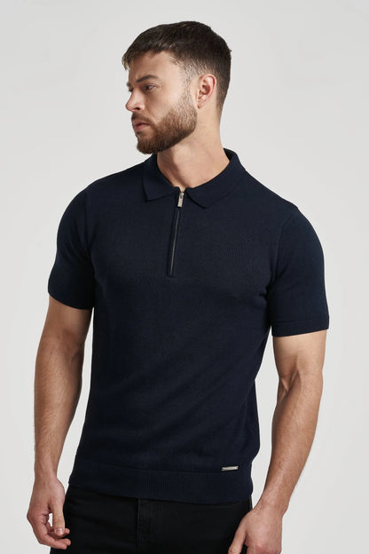 THE VIDA - SHORTSLEEVE POLO - BLAUW