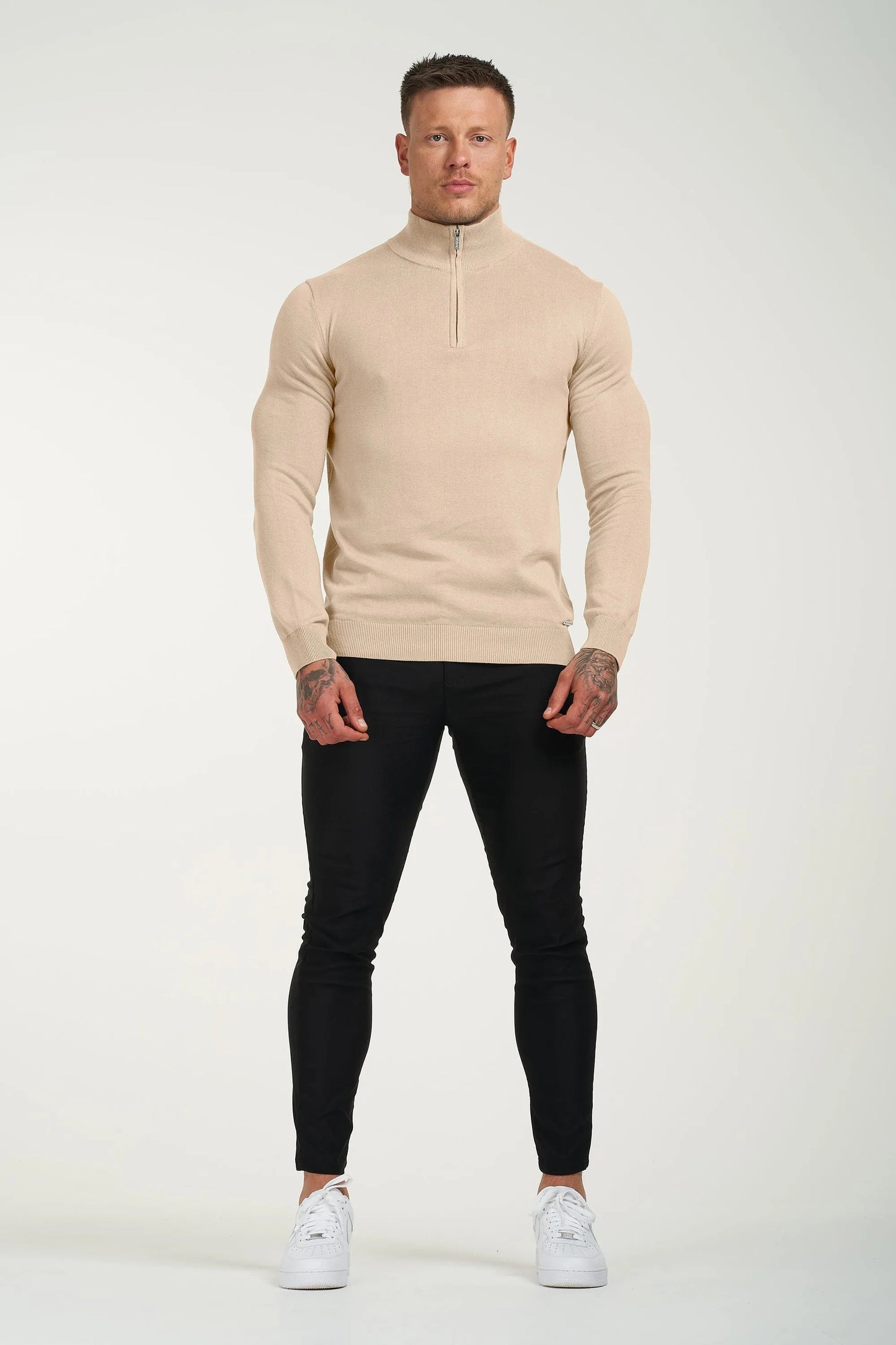 THE SANTONI HALF ZIP - IRISH CREAM