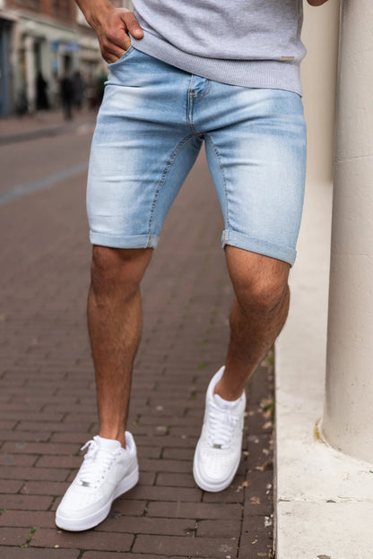 THE LORENZO SHORTS - LICHTBLAUW