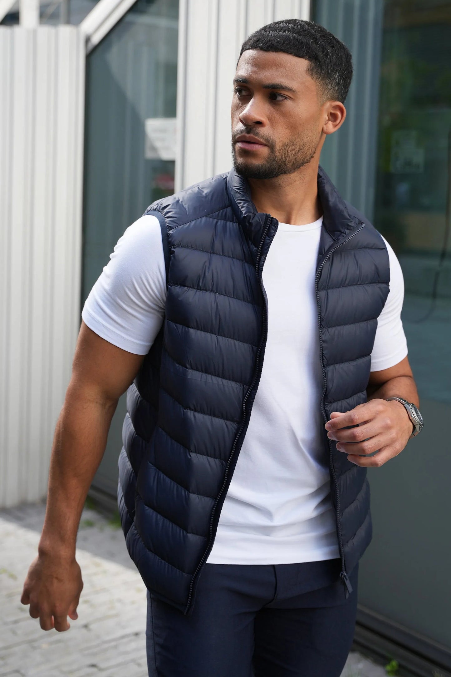 THE VERONA GILET - BLAUW