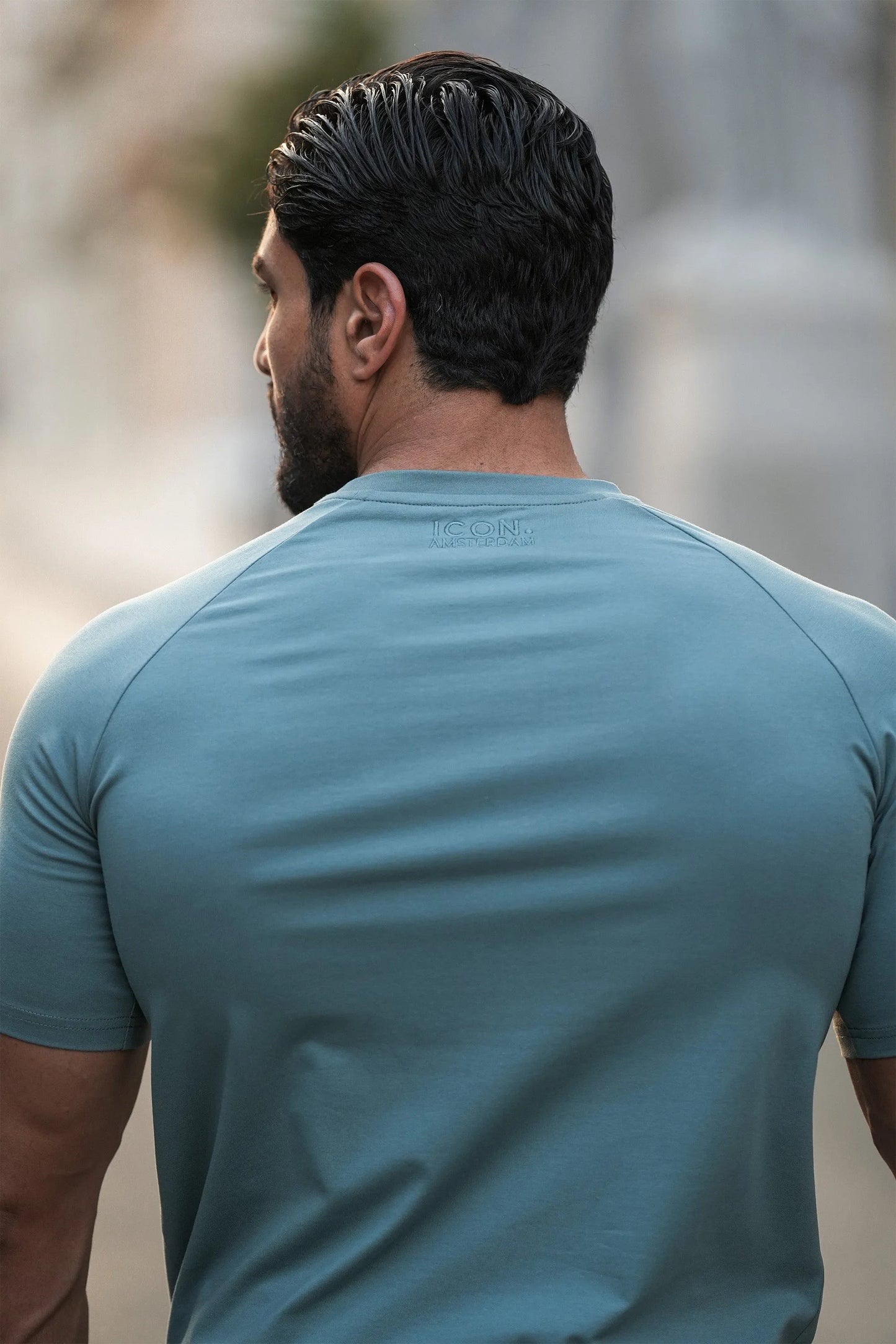 THE MUSCLE BASIC T-SHIRT - MARINE BLUE