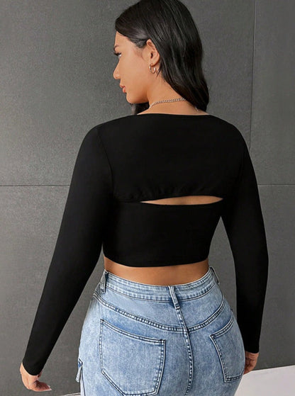 Sexy Fitted Off Shoulder Long Sleeved Tube Top