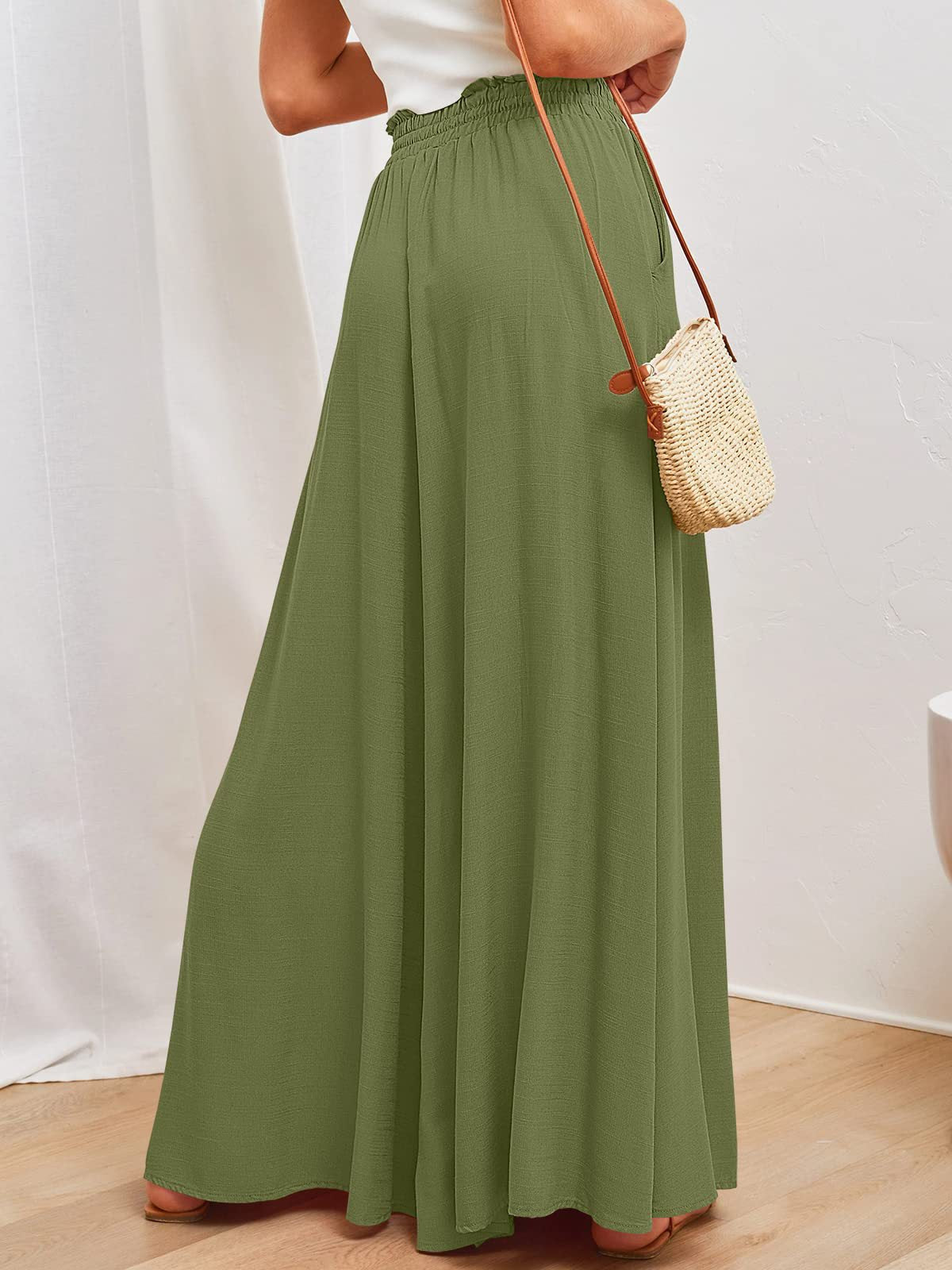 Green Loose Casual Fashion Trousers