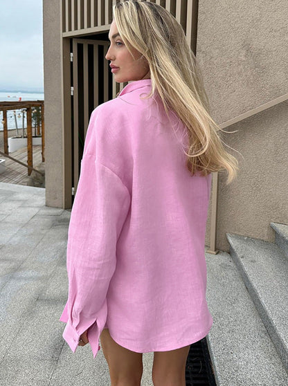 Elegant Thin Long Sleeve Loose Shirt