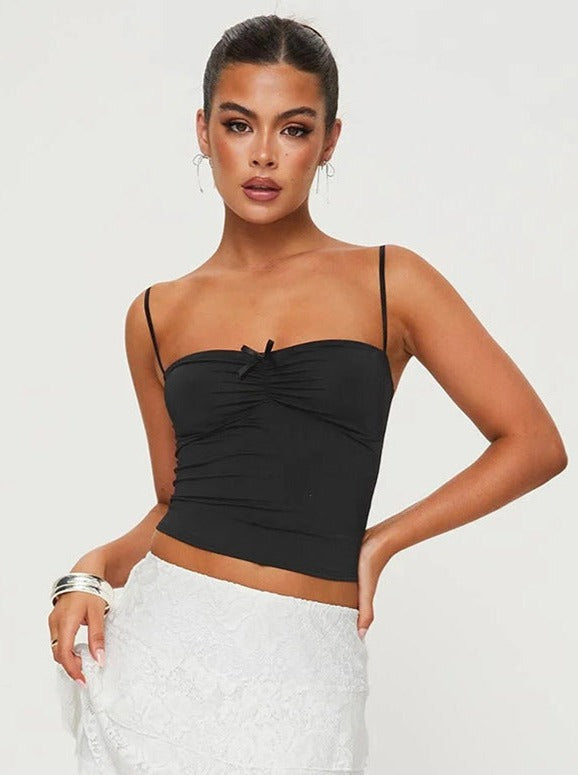 Black Slim Sexy Sleeveless Top