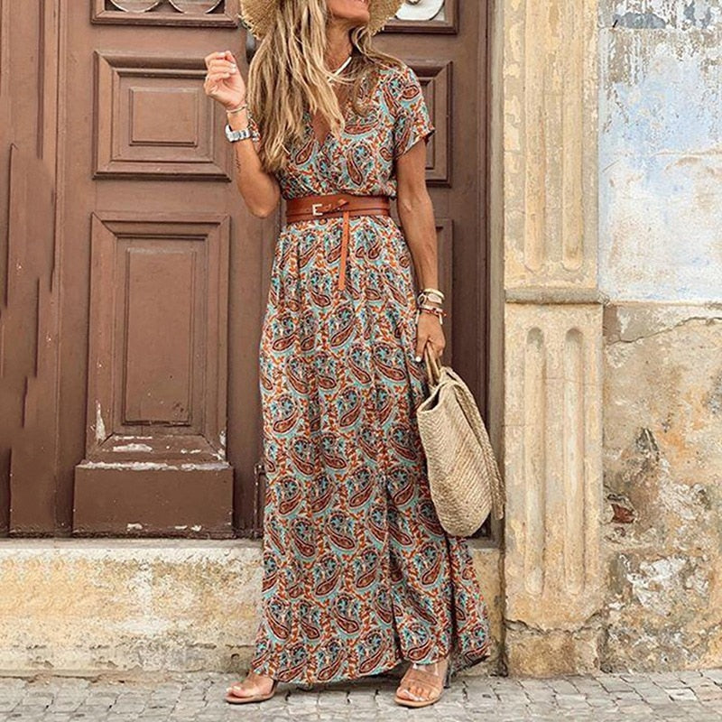 Liz™ Boho Maxi Jurk + Gratis riem!