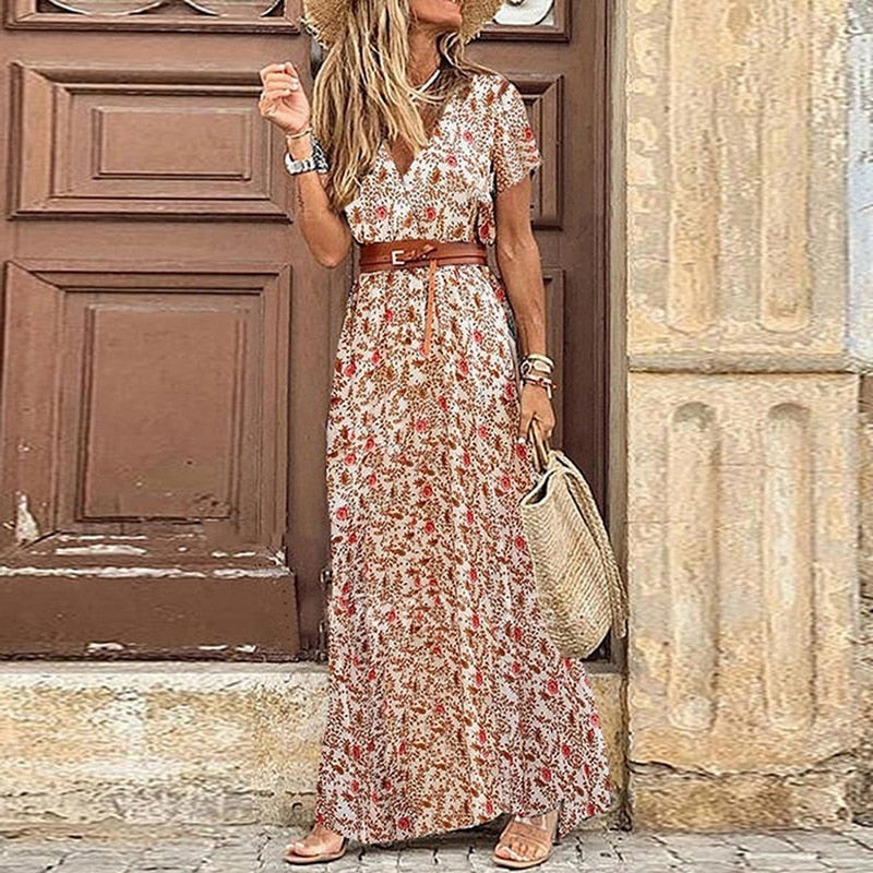 Liz™ Boho Maxi Jurk + Gratis riem!