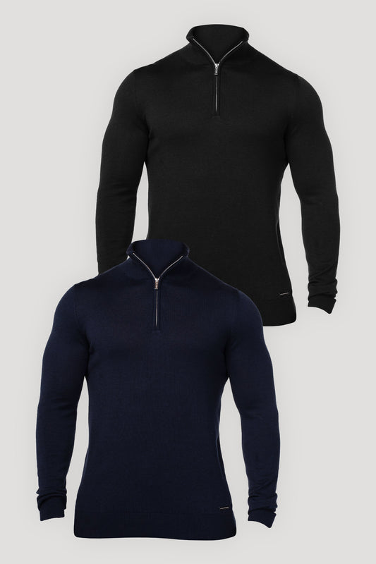 THE SANTONI - HALF ZIP SWEATER BUNDLE 2-PIECE SET