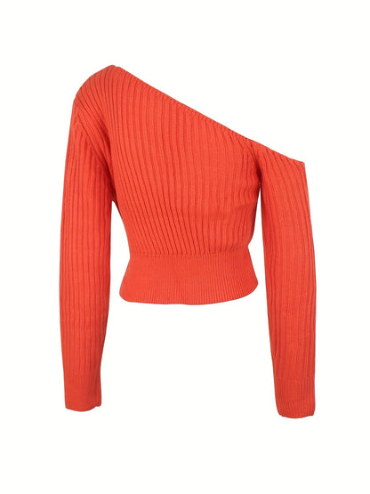 Aria | Asymmetrische Hals Sweater