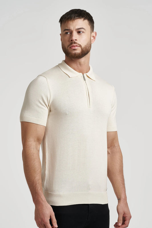 THE VIDA - SHORTSLEEVE POLO - BEIGE