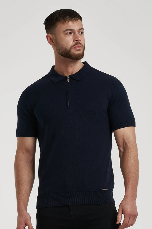 THE VIDA - SHORTSLEEVE POLO - BLAUW