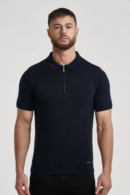 THE VIDA - SHORTSLEEVE POLO - BLAUW